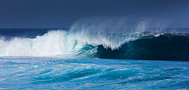 Waves and ocean, La Santa, Lanzarote Island, UNESCO Biosphere Reserve, Canary Islands, December 2018.