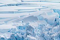 Ice breaking up in Paradise Bay, Antarctic Peninsula, Antarctica.