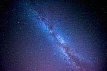 Milky Way in night sky over Brecon Beacons National Park, an International Dark Sky Preserve, Wales, UK. September 2017.