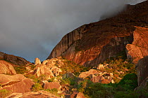 Rocks and granite mountain, Anja Community Reserve, Madagascar. 2018.