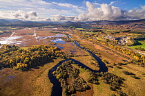 Insh marshes in the Cairngorms National Park, Scotland, UK, October 2017.