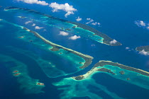Coral Cay, aerial view. New Georgia Islands, Solomon Islands. 2018.