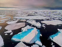 RF - Pack ice with blue ice, Svalbard, Norway.