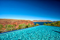 Infinity pool overlooking Lake Argyle. The Kimberley, Western Australia. 2017.