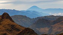 Time-lapse shot looking towards Sumaco Volcano (4,000m), Eastern Cordillera above Papallacta, Ecuador, 2018. (non-ex)
