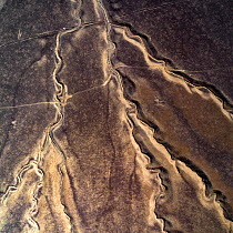 Cracks in mud volcanoes, Azerbaijan.