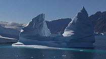 Tracking shot in transit of a large iceberg, Scoresby Sound, Greenland, 2016.