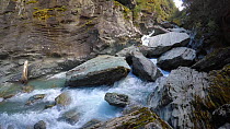 River in Rob Roy Valley, Mount Aspiring National Park, New Zealand, 2017.