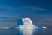 Iceberg in late afternoon light, Northwest Fjord, Scoresby Sund, Greenland, August.