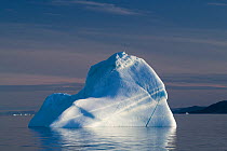 Iceberg in late afternoon light, Northwest Fjord, Scoresby Sund, Greenland, August.