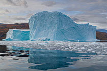 Iceberg in Hare Fjord, Scoresby Sund, Greenland, August.