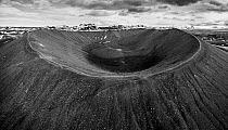 Hverfjall a tephra cone or tuff ring volcano, northern Iceland. May 2016.