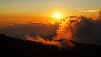 Timelapse of the sun setting, Costa Rica, Cordillera de Talamanca, Costa Rica, 2019.