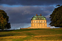 18th century royal hunting lodge in Baroque style at Jaegersborg Dyrehaven forest park north of Copenhagen, Denmark. September 2018