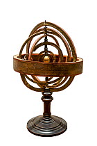 17th century Copernican, armillary sphere / spherical astrolabe, a spherical framework of rings, centred on the Sun