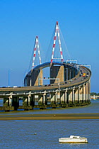 The St-Nazaire Bridge / Le pont de Saint-Nazaire, cable-stayed bridge spanning the Loire River, Loire-Atlantique, France, 2019