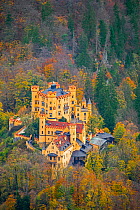 Hohenschwangau Castle, 19th-century palace and childhood residence of King Ludwig II of Bavaria at Hohenschwangau, Bavaria, Germany, October 2019