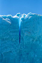 O'Higgen glacier ice  seen from  O'Higgens Lake. Bernado O'Higgens National Park, Patagonia, Chile. January 2017.