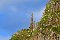 The Giant&#39;s Chimney, Giant&#39;s Causeway free standing basalt columns, Palaeocene Epoch, County Antrim, Northern Ireland. September 2019.