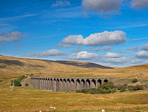 Ribblehead Viaduct, Batty Moss, Ribble Valley, Yorkshire Dales National Park, England, UK. September 2019.