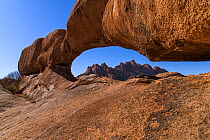 A natural rock arch in the Spitzkoppe mountains, Namib desert, Namibia