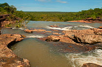 Little Mertens Falls seen from above, Mitchell River National Park, Kimberley, Western Australia. March 2013