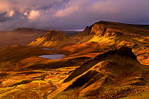 The Quiraing in golden morning light, eastern face of Meall na Suiramach, the northernmost summit of the Trotternish on the Isle of Skye, Scotland, UK. November. UK Landscape Photographer of the Year...