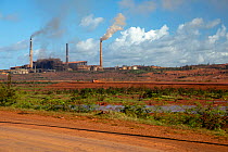 Landscapes near nickel extraction site of Moa, Cuba. March 2019.
