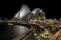 Sydney Opera House at night. Sydney, New South Wales, Australia. August 2018.