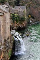 River-side village of Saint Chely du Tarn, Gorges du Tarn, Cevennes National Park, Lozere, France, July