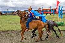 Young Horse racers at Darhat Valley naadam festival. Mongolia.