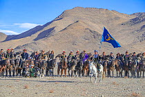 Opening ceremony, at the Eagle Hunters festival near Ulgii, Western Mongolia.
