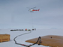 Aerial refuelling of Dumont d&#39;Urville station, Antarctica. December 2014