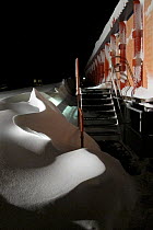 Dark winter night, Dumont d&#39;Urville station , Antarctica August 2012