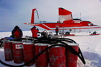 Refuelling CASA planes, Davis icecap, Antarctica February 2007