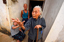 95-year old lady in Sheng Tang village, Guangdong province, China, November 2015.