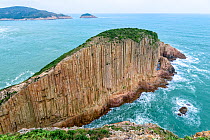 Acidic polygonal volcanic rock columns, High Island, Hong Kong Global Geopark, China