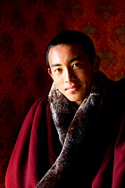 Buddhist monk, portrait. Palpung Monastery, Kham, Dege County, Garze Tibetan Autonomous Prefecture, Sichuan, China. 2016.