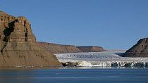 Glacier tongue, glacier in Croker Bay, Nunavut, Devon Island, Arctic, Canada, September.