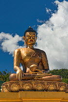 Great Buddha Dordenma statue,175 ft. tall, bronze, gilded in gold. Kuenselphodrang Nature Park, Thimphu. Bhutan. September 2013.