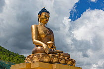 Great Buddha Dordenma statue,175 ft. tall, bronze, gilded in gold. Kuenselphodrang Nature Park, Thimphu. Bhutan. September 2013.