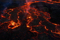 Aerial image of the lava field at the Fagradalsfjall volcano, Iceland, 31 March 2021.