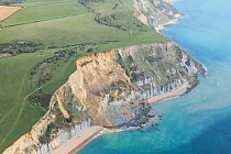 Sandstone cliff which collapsed on the 13th April 2021 between Seatown and Eype Beach in Dorset, UK. This was the largest such incident in the UK in the past 60 years. The cliff lost 300m of rock and...