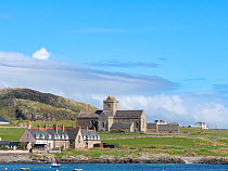 Iona Abbey and Nunnery, Isle of Iona, Scotland, UK. May.