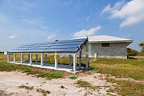 Solar panels providing power for public restrooms, Everglades National Park. Flamingo, Florida, USA. March 2011.