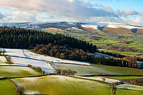 Black Mixon and Great Rhos in winter, Radnorshire Forest, and the Walton Basin, Radnorshire, Wales, UK. January, 2021 .