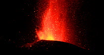 Close up lava from volcanic eruption, Cumbre Vieja Volcano, La Palma, Canary Islands, September 2021.