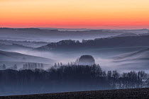 Dawn over Compton Valence, Dorset, UK, March.