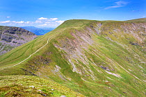View towards Thornthwaite Beacon from Froswick, Kentmere, Lake District National Park, Cumbria, UK. June, 2020.