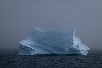 Iceberg shrouded in fog, South Orkneys, Antarctica, Southern Ocean.